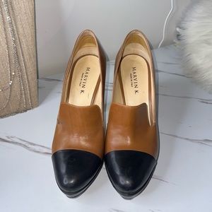 Marvin K Leather pumps! Size 10. Brown and Black.